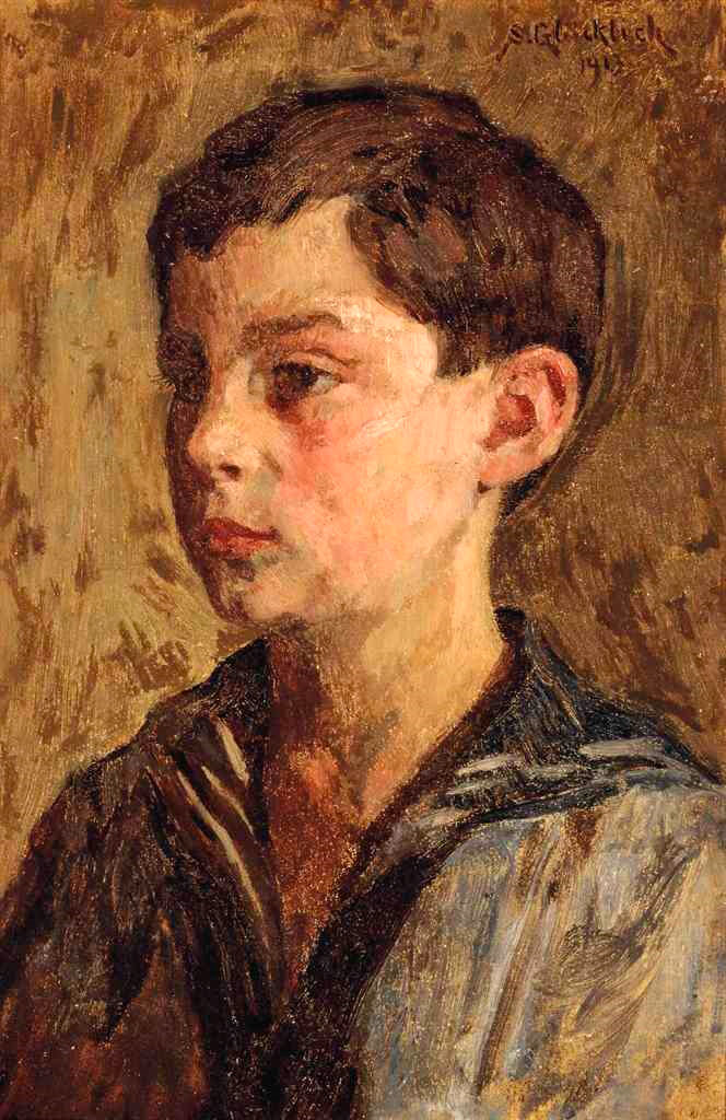 Portrait of a boy looking to the right (Портрет мальчика, который смотрит вправо), 1913