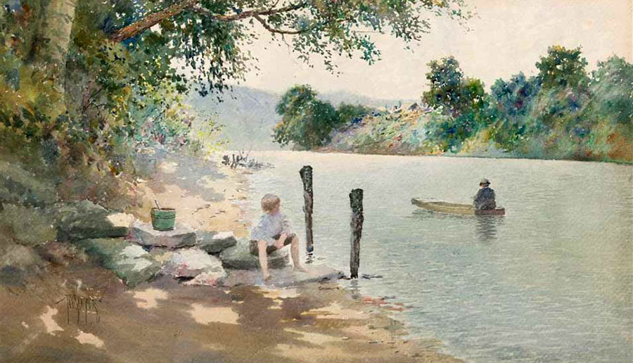 Riverbank Scene (Сцена на берегу реки)