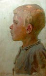 Portrait of the boy in profile