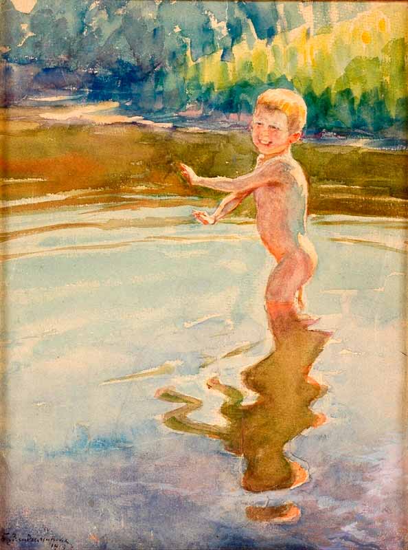 Купание ребёнка (Bathing child), ок.1913