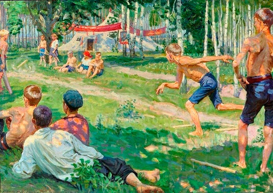 В пионерских лагерях (In the pioneer camps), 1925