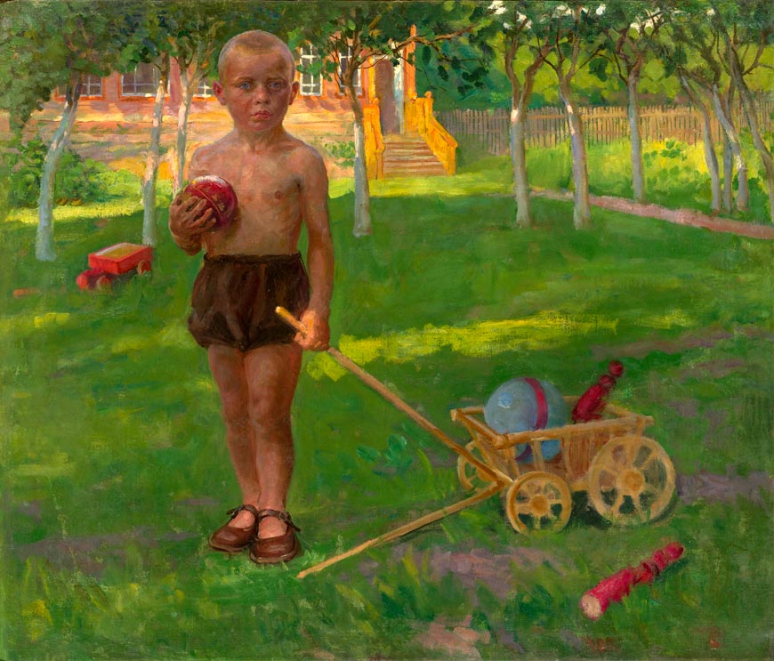 Мальчик с игрушечной повозкой (Boy with a Toy Wagon)