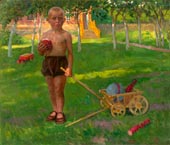 Boy with a Toy Wagon