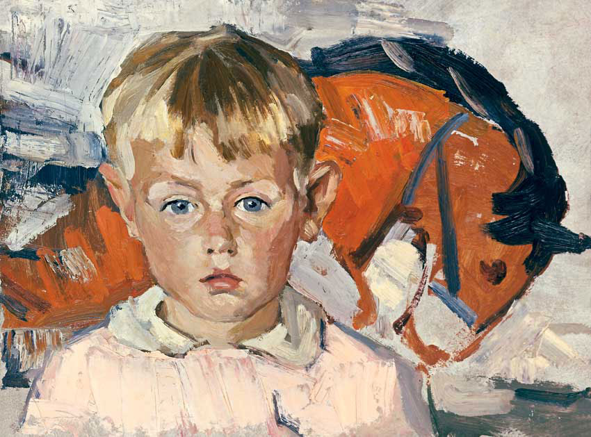 Aндpeй c лoшaдкoй (Andrew with a toy horse), 1963