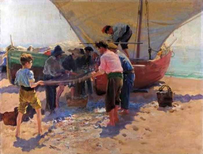 Pescadores en la playa (Рыбаки на пляже)