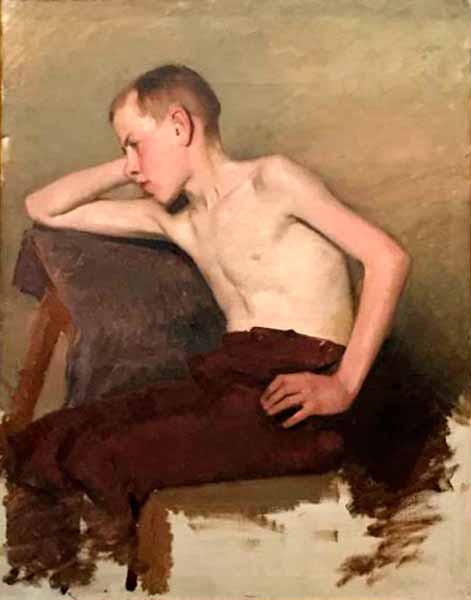 Seated boy on a box (Мальчик, сидящий на ящике), 1897