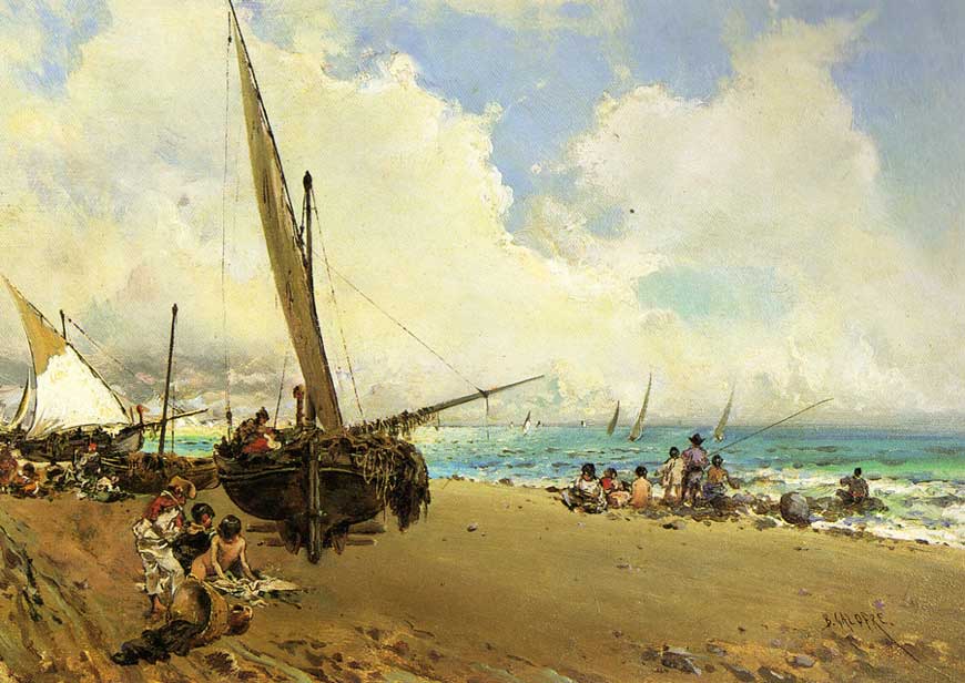 En la playa (На пляже), 1880-1886