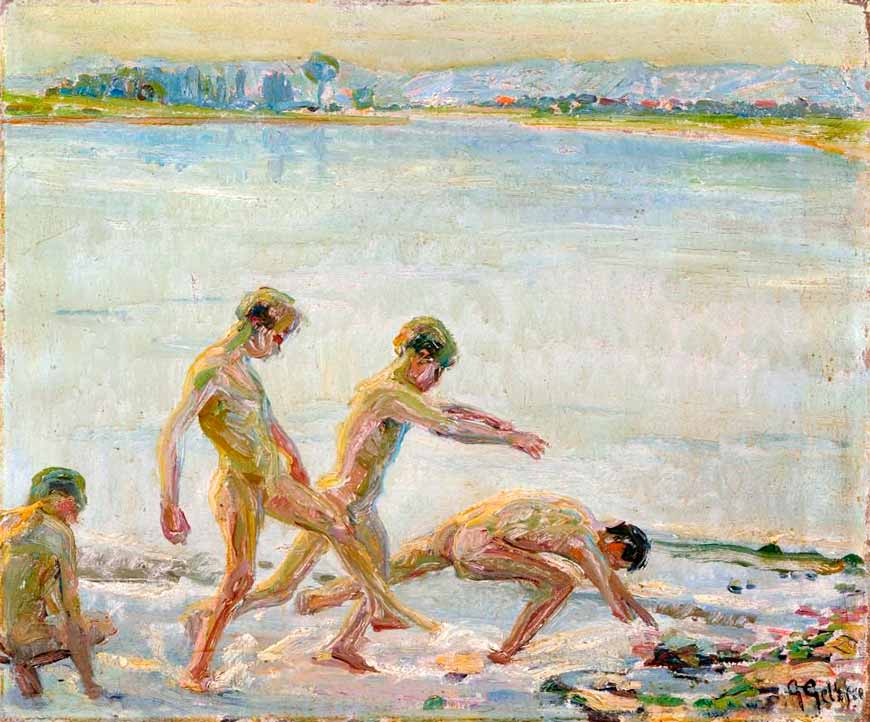 Laufende Jungen am Wasser (Мальчики, бегущие по воде), c.1910