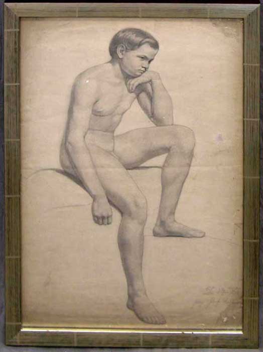 Seated Nude Boy (Сидящий голый мальчик), 1864