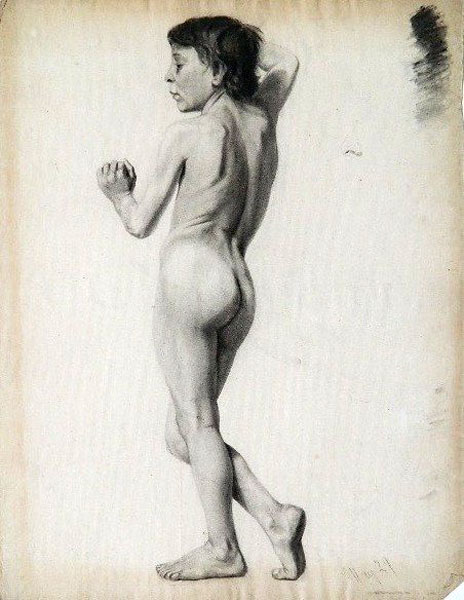 Nude Male Study (Эскиз обнажённого мужчины), 1829 