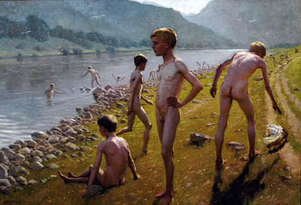 Boys bathing in a river (Мальчики, купающиеся в реке), 1913