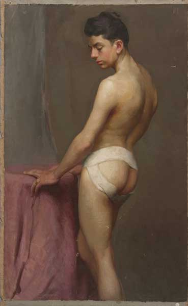 Studio Portrait of Young Nude Male (Эскиз портрета юноши), late 1920s-30