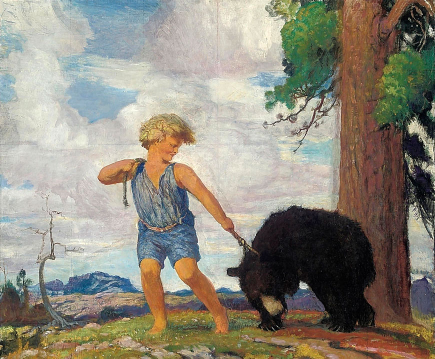 A Child Leading a Bear (Ребёнок, ведущий медведя)