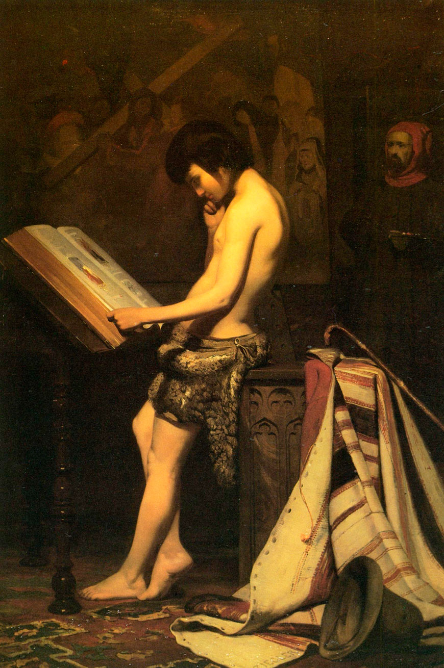 Giotto chez Cimabue (Джотто у картины Чимабуэ), 1833