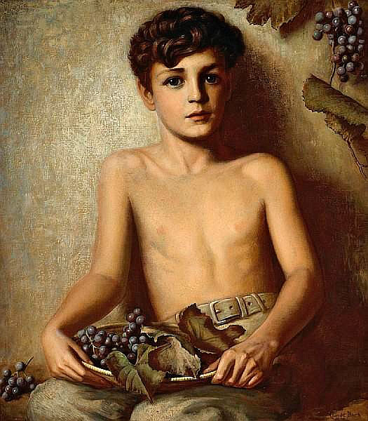 A portrait of a young boy with grapes (Портрет мальчика с виноградом), 1939