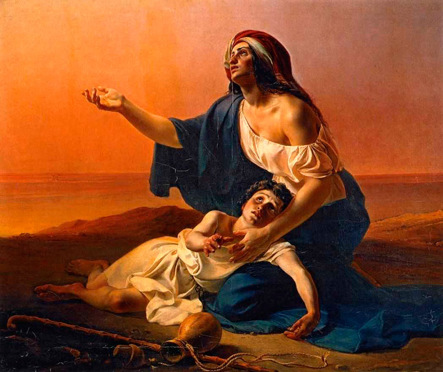 Агарь и Измаил в пустыне (Hagar and Ishmael in the desert), 1841