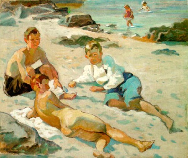 Boys on a beach (Мальчики на пляже), 1921