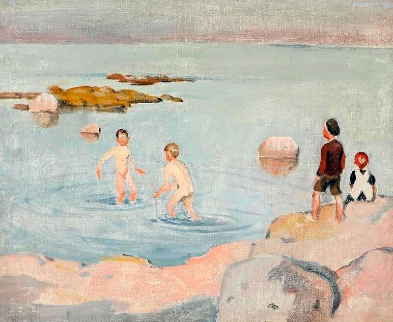 Swimming children at Bornholm (Купающиеся дети в Борхольме), 1925