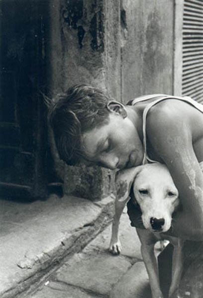 Boy with dog (Мальчик с собакой), 1957