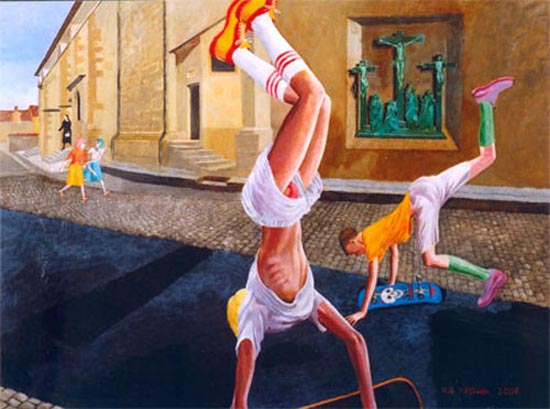 Scateboarders Falling (Падающие скейтбордисты), 2004