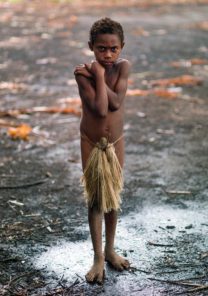 Boy wearing a penis sheath called a namba suffering from the cold (Мерзнущий альчик c чехлом на пенисе, называемым намба), 2007