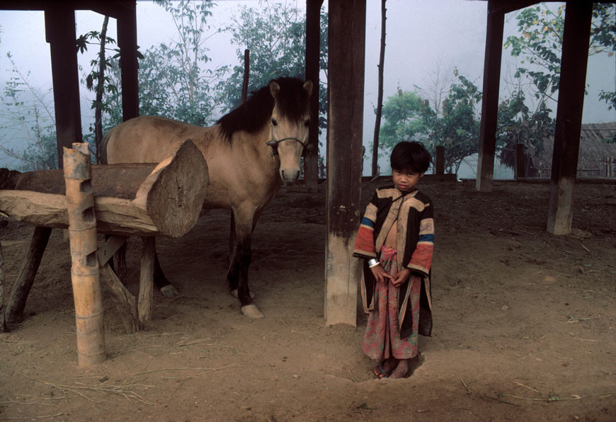 A boy in a Lahu tribal village (Мальчик в деревни народности Лаху), 1987