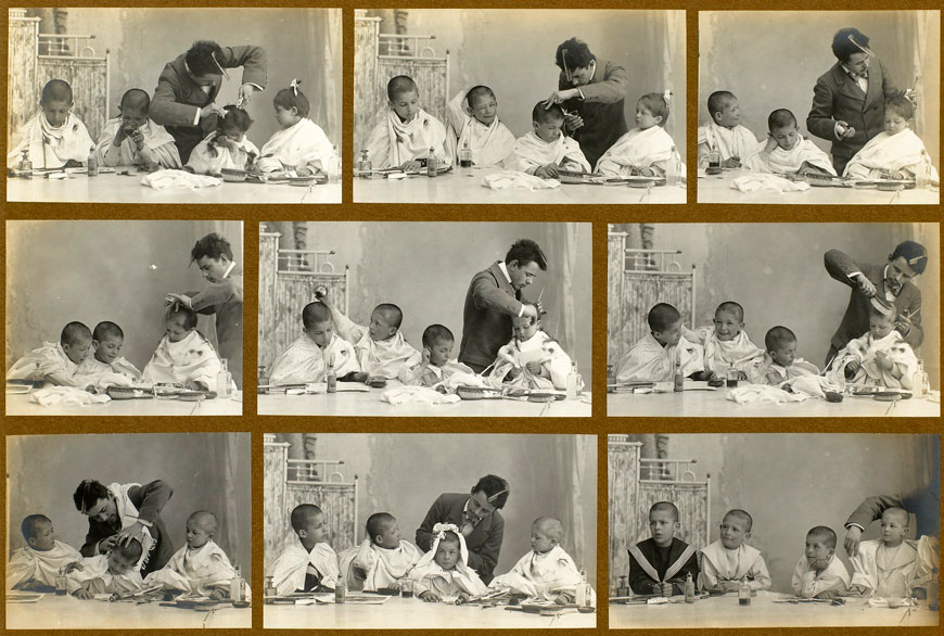 Chez le coiffeur /dans l'atelier du photographe/ (У парикмахера /в студии фотографа/), 1898