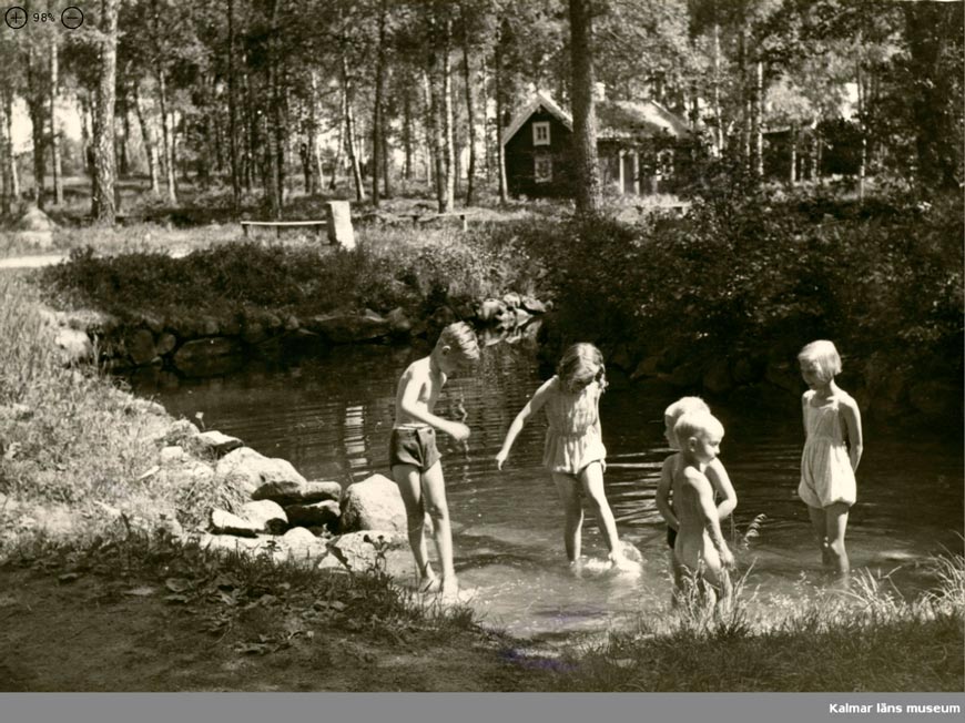 Badande barn (Купающиеся дети), 1950s