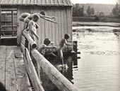 Купальня на пруду / Swimming pool on the pond