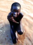 Kenyan boy in the water / Кенийский мальчик в воде