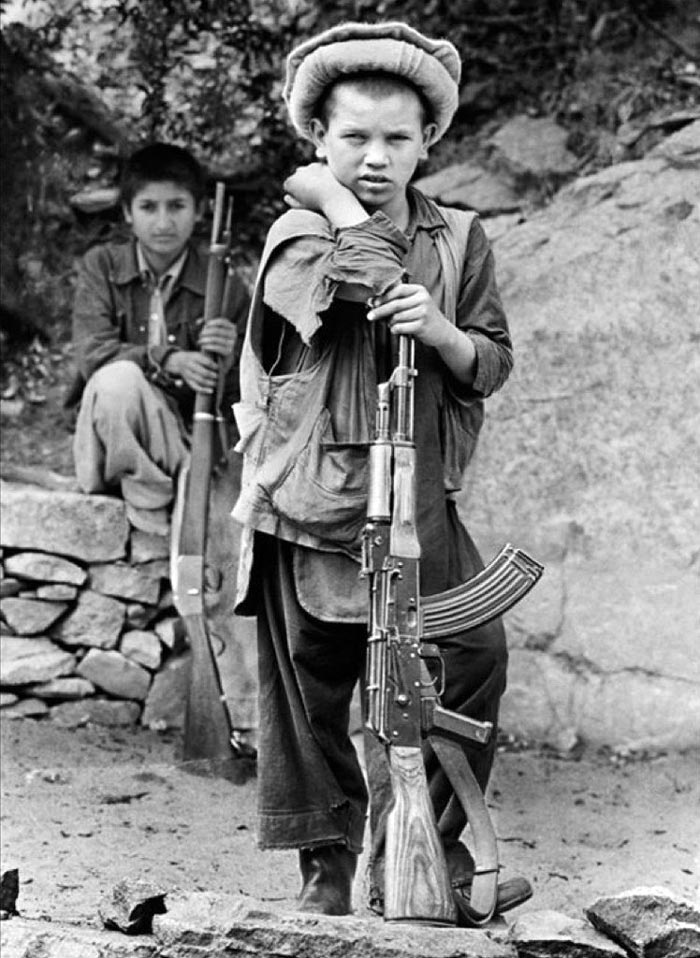 Mujahideen Boy with AK47 (Мальчик-моджахед с АК-47), after 1979