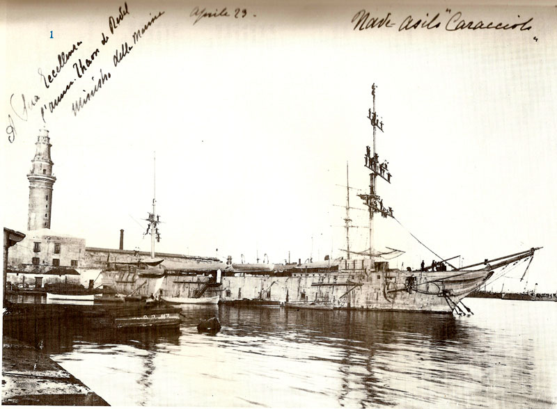 Kindergarten ship Caracciolo in Naples port (Учебный корабль Караччиоло в порту Неаполя), 1923