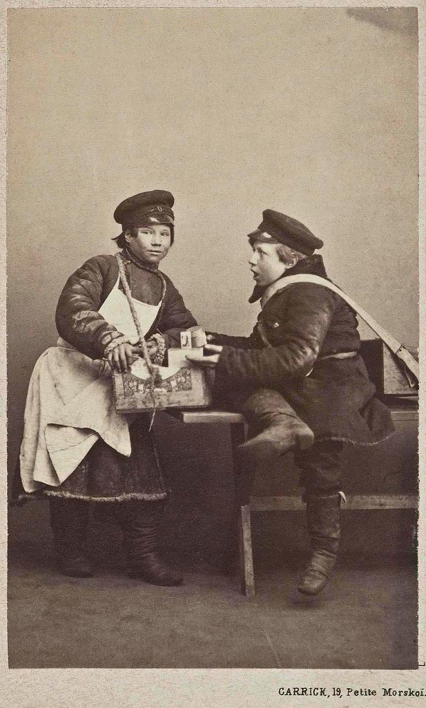 Maльчики - уличныe тopгoвцы (Boys - hawkers), 1860e