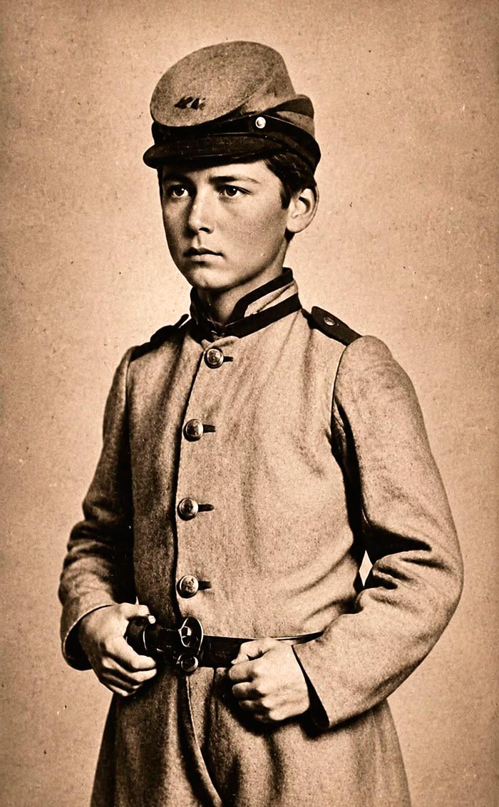 William Nelson Boswell, Drummer of the 56th Virginia Infantry Regiment (Confederate) (Уильям Нельсон Босуэлл, барабанщик 56-го Вирджинского пехотного полка Конфедерации), 1861