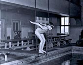 John Bond on a diving board / Джон Бонд на доске для прыжков в воду