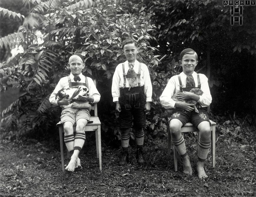 Jungen, Tierfreunde, Trachtenkleidung (Мальчики, любители животных, традиционная одежда), 1930s