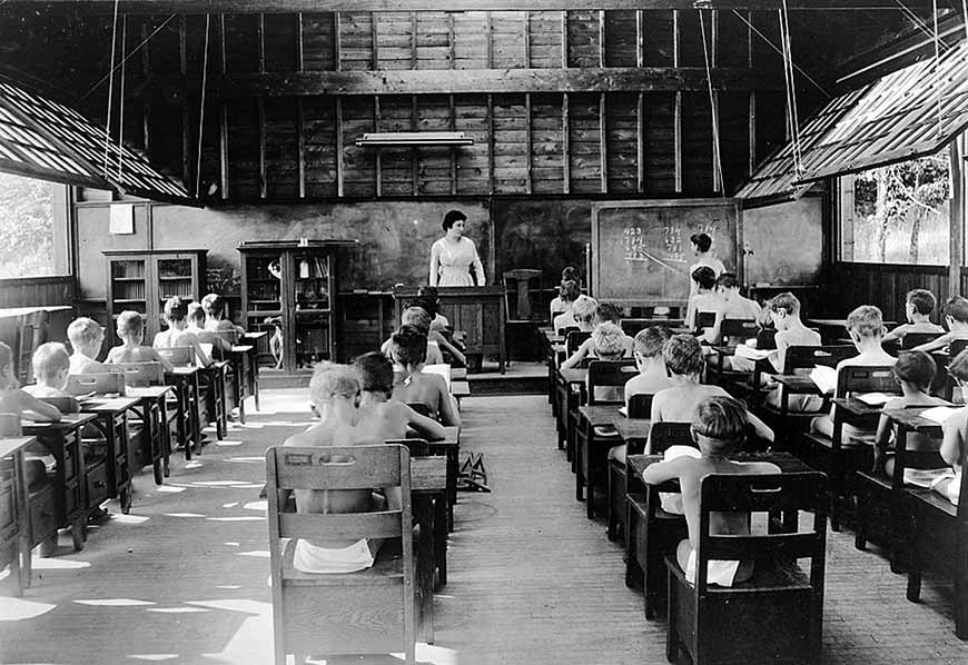 Open-air classroom (Занятия на открытом воздухе), 1900