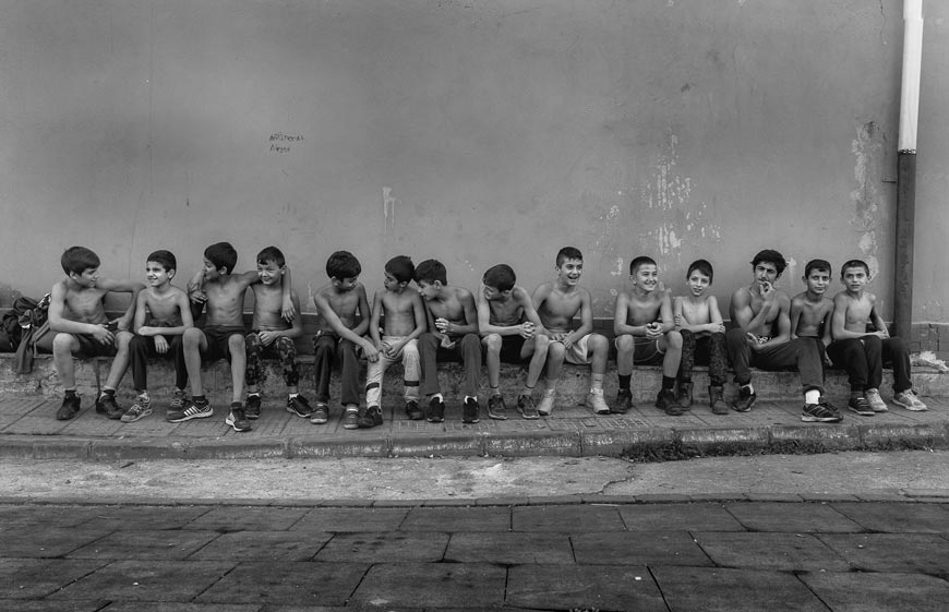 Young boys outside of a Turkish oil wrestling school (Мальчики возле турецкой школы масляной борьбы), 2018