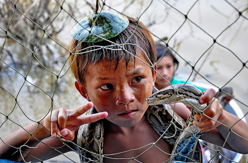 Boy with snake (Мальчик со змеей), 2021