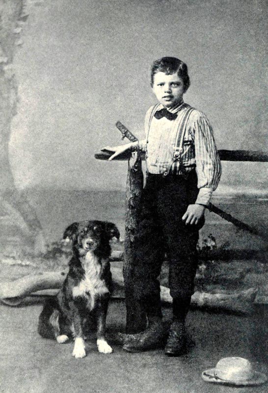 Jack London (9) and his dog Rollo (Джек Лондон (9) и его пес Ролло), 1885