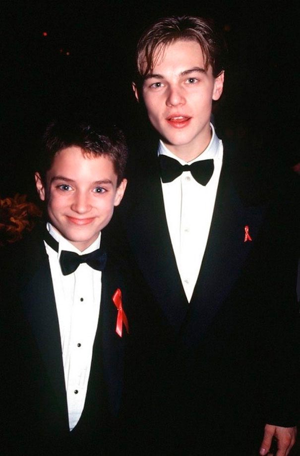 Elijah Wood (13) and Leonardo Dicaprio (20) at the 66th Academy Awards (Элайджа Вуд (13) и Лео Дикаприо (20) на церемонии вручения кинопремии Оскар), 1994