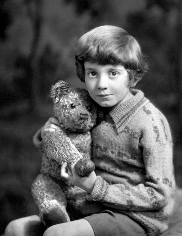 Christopher Robin Milne (7) and Winnie the Pooh, 1928
