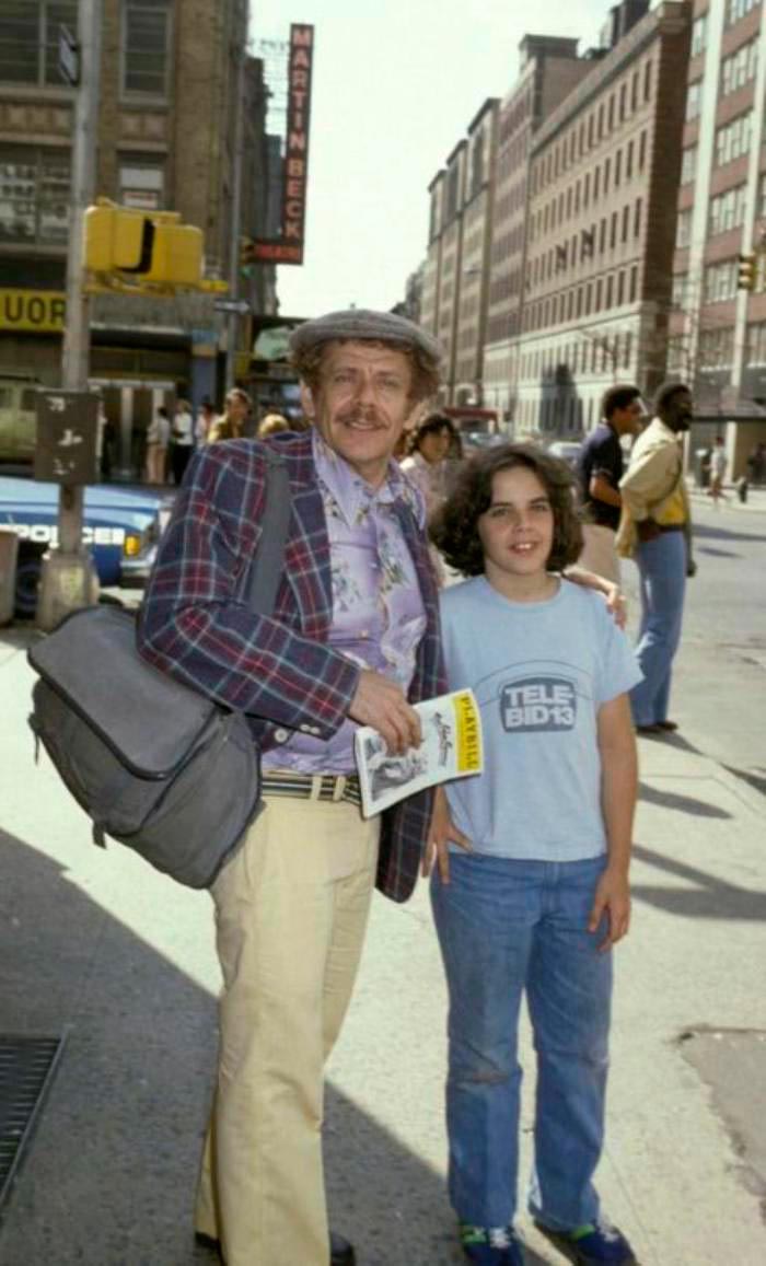 Ben Stiller (13) with his father (Бен Стиллер (13) с отцом), 1978