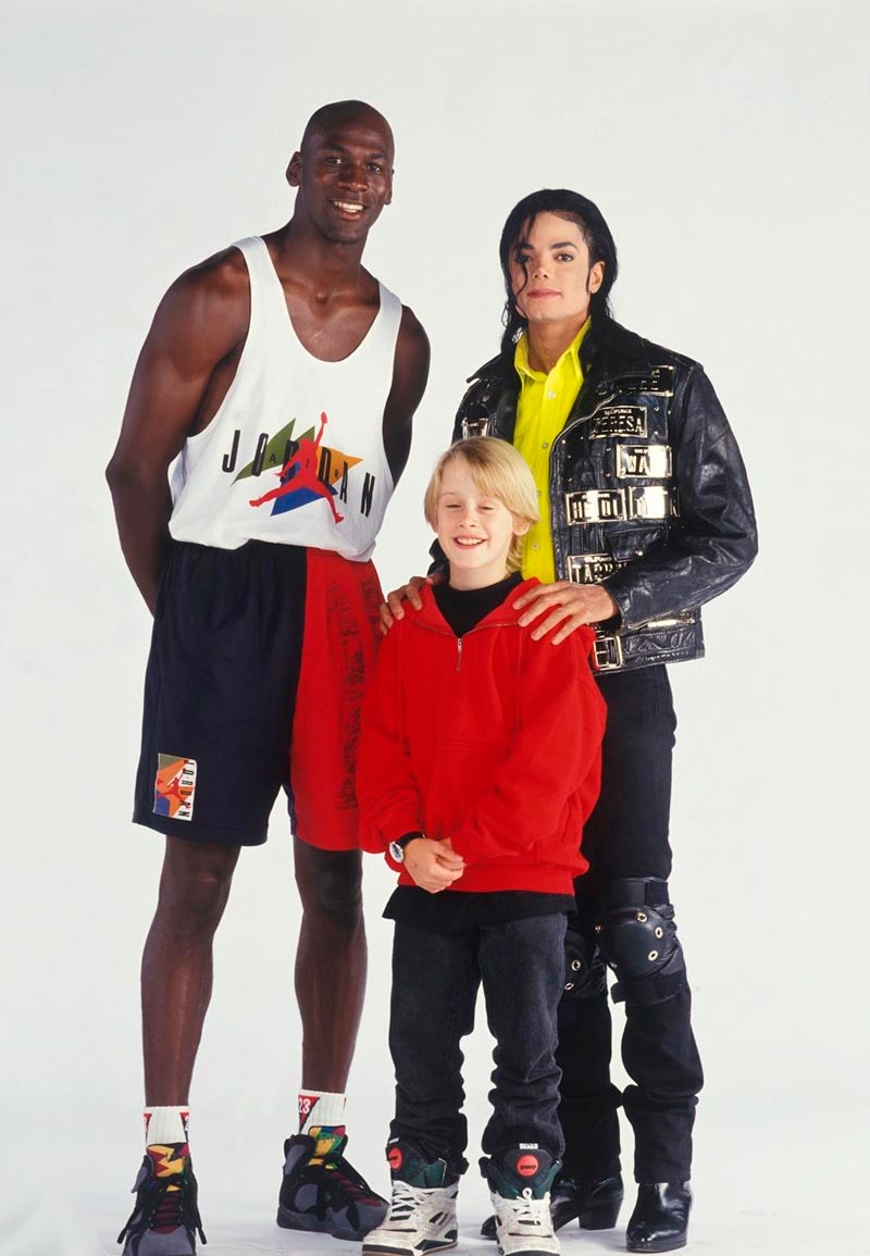 Michael Jackson, Macaulay Culkin (11) And Michael Jordan, 1991