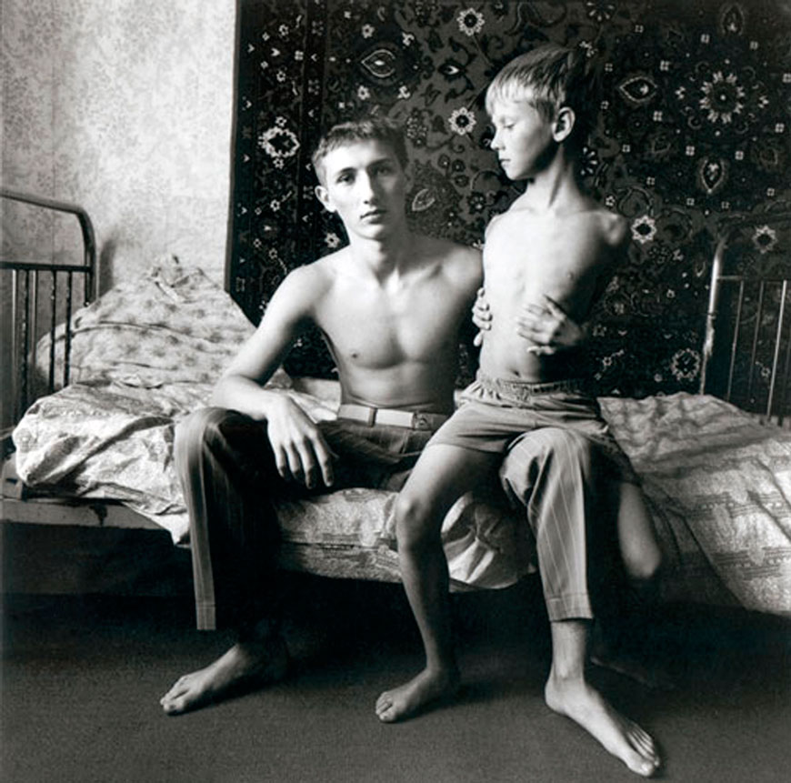 Jenya and Vitaly on a spring bed (Женя и Виталик на пружинной постели), 2003