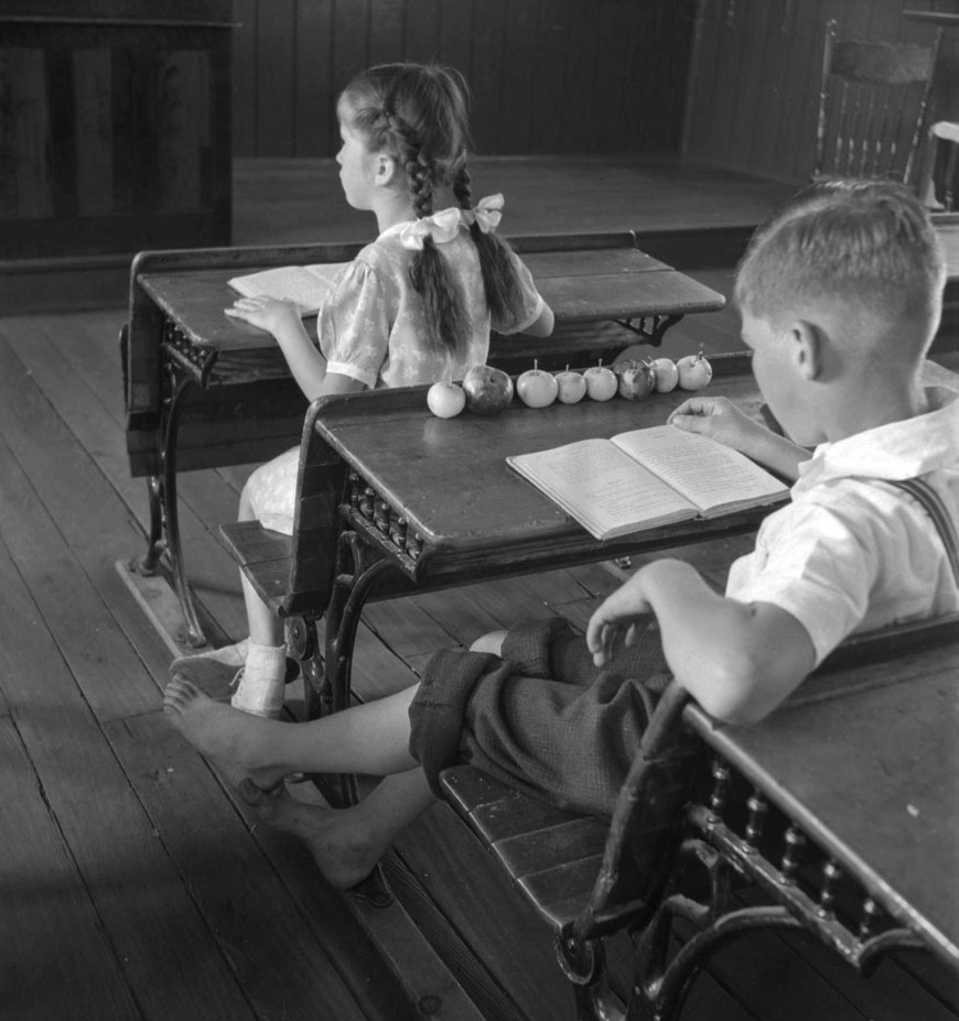 Pupils in classroom (Ученики в классе), 1940s