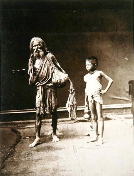 A Fakir and his assistant, India (Факир и его помощник. Индия), XIX