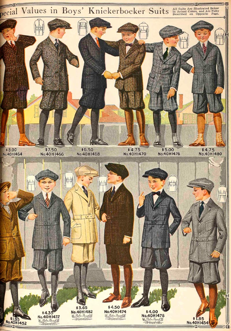 Knickerbocker suits (Костюм для нью-йоркского мальчика), spring 1917