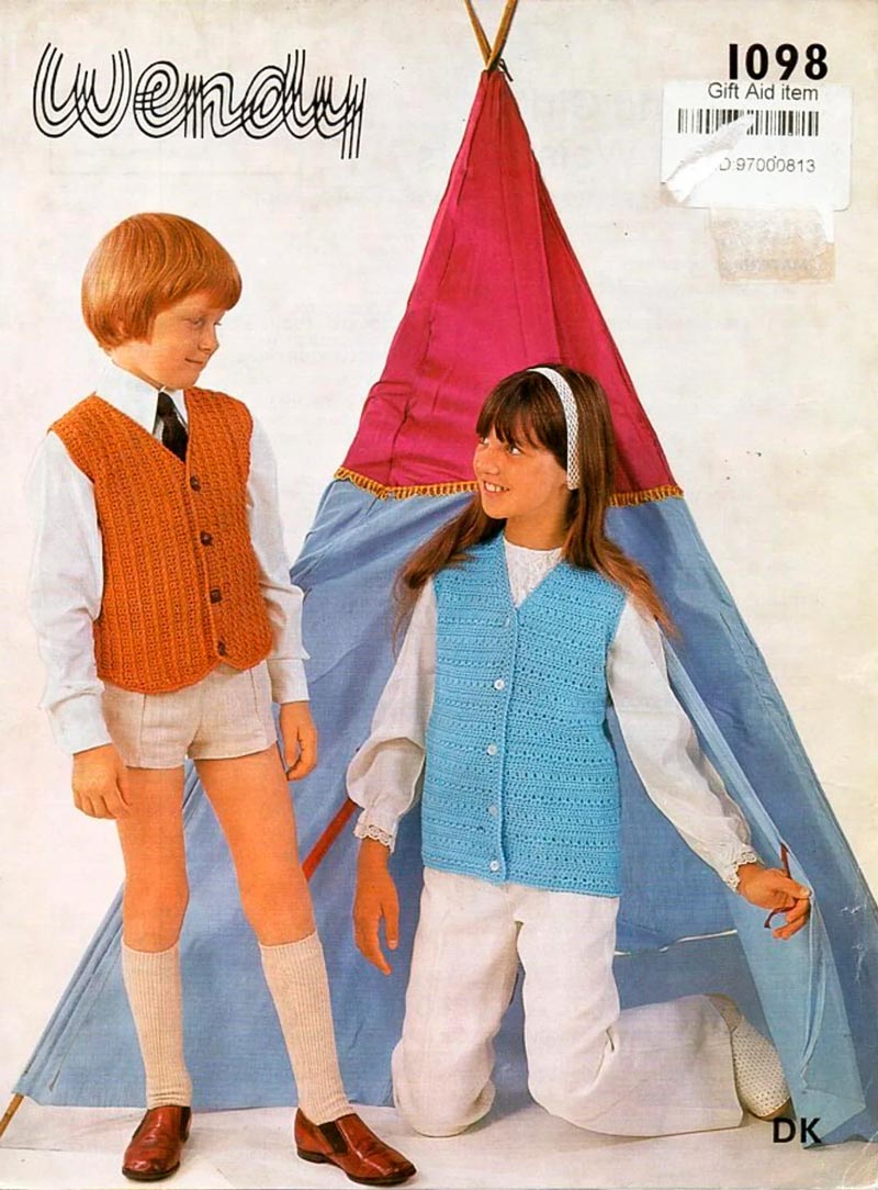 Knitted vest for children (Вязаные жилеты для детей), 1970-1980s