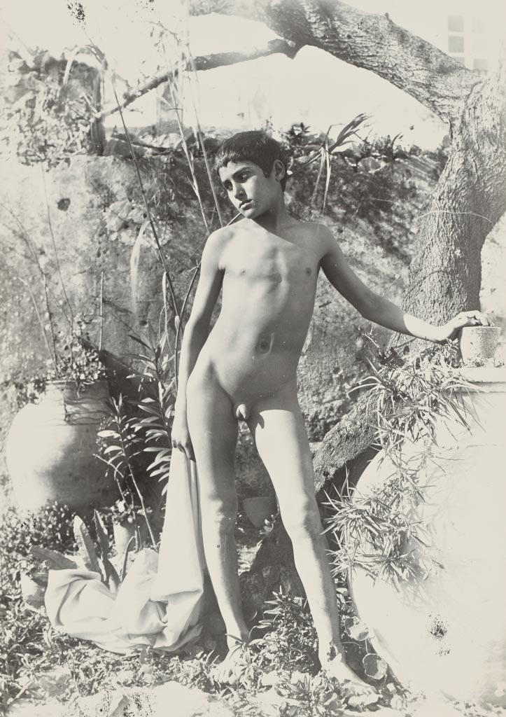 Nude youth in garden (Обнажённый юноша в саду), 1890-1900